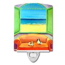 Load image into Gallery viewer, Japanese Chin Couch Sitting Ceramic Night Light 7187CNL