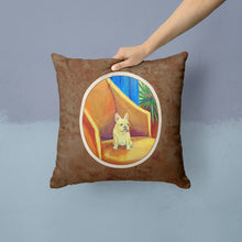 Load image into Gallery viewer, French Bulldog Couch Sitting Throw Pillow - 14x14 Decorative Pillow – Art for Your Home &amp; Patio 7189PW1414