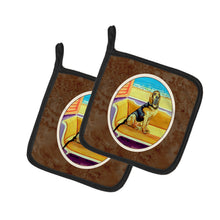 Load image into Gallery viewer, Bloodhound Couch Sitting Pot Holders - Set of 2 Decorative Kitchen Helpers | Made in the USA 7191PTHD