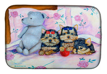 Load image into Gallery viewer, Yorkie Puppies three in a row Dish Drying Mat – Absorbent, Artistic Kitchen Essentials 7192DDM