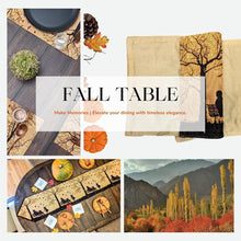 Load image into Gallery viewer, DaDalogy Autumn Birds Family Gathering Woven Tapestry Dining Table Runner (18198)