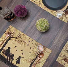 Load image into Gallery viewer, DaDalogy Autumn Birds Family Gathering Woven Tapestry Dining Table Runner (18198)