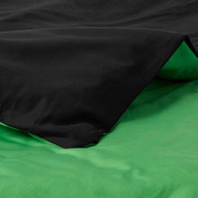 Load image into Gallery viewer, Tache Cotton Lime Green Black Reversible Comforter Set With Zipper Cover