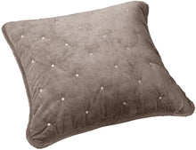 Load image into Gallery viewer, Tache Velvet Dreams Sand Taupe Beige Plush Diamond Tufted Cushion Covers / Euro Sham (JHW-853B)