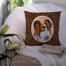 Load image into Gallery viewer, Papillon Rose Throw Pillow - 14x14 Decorative Pillow – Art for Your Home &amp; Patio 7200PW1414