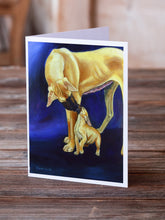 Load image into Gallery viewer, Great Dane and Puppy   Greeting Cards -  Blank Note Cards – 8-Pack of Artist-Designed Cards with Envelopes