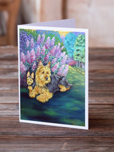 Load image into Gallery viewer, Australian Terrier and Puppy  Greeting Cards -  Blank Note Cards – 8-Pack of Artist-Designed Cards with Envelopes