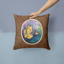 Load image into Gallery viewer, Australian Terrier and Puppy Throw Pillow - 14x14 Decorative Pillow – Art for Your Home &amp; Patio 7209PW1414