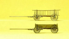 Load image into Gallery viewer, Preiser 30413 HO Scale Rack Wagon &amp; Box Wagon
