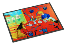 Load image into Gallery viewer, Airedale Terrier with lady in the kitchen Doormat Doormat - Large 24x36 – Indoor/Outdoor Floor Mat