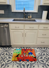Load image into Gallery viewer, Airedale Terrier with lady in the kitchen Machine Washable Memory Foam Mat 7212RUG
