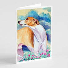 Load image into Gallery viewer, Whippet Greeting Cards -  Blank Note Cards – 8-Pack of Artist-Designed Cards with Envelopes