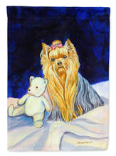 Load image into Gallery viewer, Yorkie and Teddy Bear Garden Flag – Decorative Outdoor Yard Flag