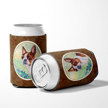 Load image into Gallery viewer, Red and White Boston Terrier Can or Bottle Hugger 7222CC