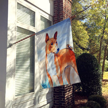 Load image into Gallery viewer, Red Basenji Flag Canvas House Size