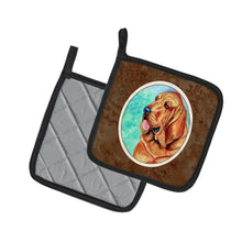 Load image into Gallery viewer, Bloodhound Pot Holders - Set of 2 Decorative Kitchen Helpers | Made in the USA 7224PTHD