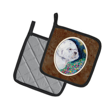 Load image into Gallery viewer, Bichon Frise Pot Holders - Set of 2 Decorative Kitchen Helpers | Made in the USA 7225PTHD