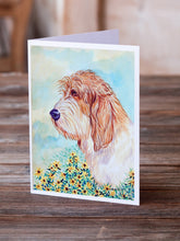 Load image into Gallery viewer, Petit Basset Griffon Vendeen PBGV Greeting Cards -  Blank Note Cards – 8-Pack of Artist-Designed Cards with Envelopes