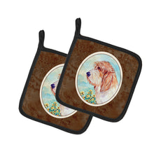Load image into Gallery viewer, Petit Basset Griffon Vendeen PBGV Pot Holders - Set of 2 Decorative Kitchen Helpers | Made in the USA 7229PTHD