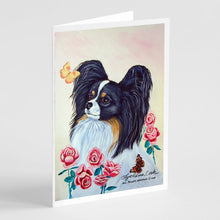 Load image into Gallery viewer, Papillon Greeting Cards -  Blank Note Cards – 8-Pack of Artist-Designed Cards with Envelopes