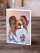 Load image into Gallery viewer, Papillon Greeting Cards -  Blank Note Cards – 8-Pack of Artist-Designed Cards with Envelopes