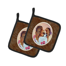 Load image into Gallery viewer, Papillon Pot Holders - Set of 2 Decorative Kitchen Helpers | Made in the USA 7237PTHD