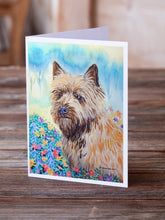 Load image into Gallery viewer, Cairn Terrier Greeting Cards -  Blank Note Cards – 8-Pack of Artist-Designed Cards with Envelopes