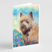 Load image into Gallery viewer, Cairn Terrier Greeting Cards -  Blank Note Cards – 8-Pack of Artist-Designed Cards with Envelopes