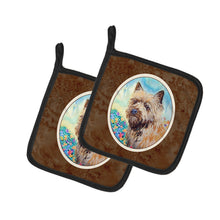 Load image into Gallery viewer, Cairn Terrier Pot Holders - Set of 2 Decorative Kitchen Helpers | Made in the USA 7238PTHD
