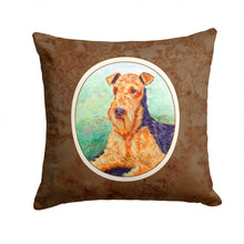 Load image into Gallery viewer, Airedale Terrier Throw Pillow - 14x14 Decorative Pillow – Art for Your Home &amp; Patio 7239PW1414