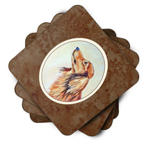 Load image into Gallery viewer, Long Haired Red Dachshund Foam Coaster  7240FC