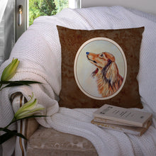 Load image into Gallery viewer, Long Haired Red Dachshund Throw Pillow - 14x14 Decorative Pillow – Art for Your Home &amp; Patio 7240PW1414