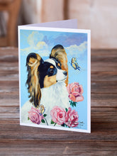 Load image into Gallery viewer, Papillon  Greeting Cards -  Blank Note Cards – 8-Pack of Artist-Designed Cards with Envelopes