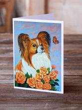 Load image into Gallery viewer, Papillon  Greeting Cards -  Blank Note Cards – 8-Pack of Artist-Designed Cards with Envelopes