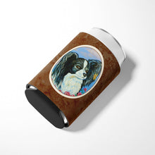 Load image into Gallery viewer, Black and White Papillon Can or Bottle Hugger 7247CC