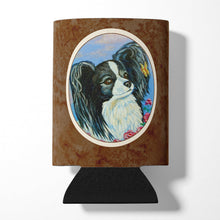Load image into Gallery viewer, Black and White Papillon Can or Bottle Hugger 7247CC