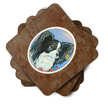 Load image into Gallery viewer, Black and White Papillon Foam Coaster  7247FC
