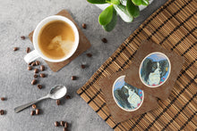 Load image into Gallery viewer, Black and White Papillon Foam Coaster  7247FC