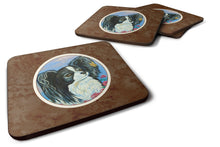 Load image into Gallery viewer, Black and White Papillon Foam Coaster  7247FC
