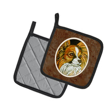 Load image into Gallery viewer, Papillon Pot Holders - Set of 2 Decorative Kitchen Helpers | Made in the USA 7248PTHD