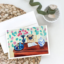 Load image into Gallery viewer, Pug Greeting Cards -  Blank Note Cards – 8-Pack of Artist-Designed Cards with Envelopes