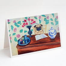 Load image into Gallery viewer, Pug Greeting Cards -  Blank Note Cards – 8-Pack of Artist-Designed Cards with Envelopes