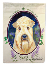 Load image into Gallery viewer, Wheaten Terrier Soft Coated Flag Canvas House Size
