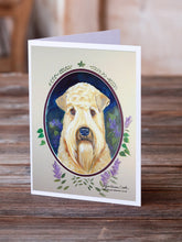 Load image into Gallery viewer, Wheaten Terrier Soft Coated Greeting Cards -  Blank Note Cards – 8-Pack of Artist-Designed Cards with Envelopes