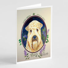 Load image into Gallery viewer, Wheaten Terrier Soft Coated Greeting Cards -  Blank Note Cards – 8-Pack of Artist-Designed Cards with Envelopes