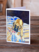 Load image into Gallery viewer, Fawn Great Dane  Greeting Cards -  Blank Note Cards – 8-Pack of Artist-Designed Cards with Envelopes