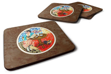 Load image into Gallery viewer, Lady with her Pug Foam Coaster  7259FC