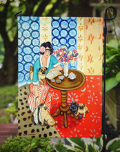 Load image into Gallery viewer, Lady with her Pug Garden Flag – Decorative Outdoor Yard Flag