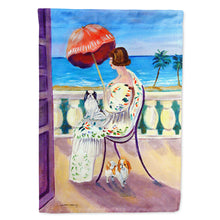 Load image into Gallery viewer, Lady with her Japanese Chin Flag Canvas House Size