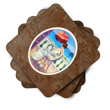 Load image into Gallery viewer, Lady with her Japanese Chin Foam Coaster  7260FC